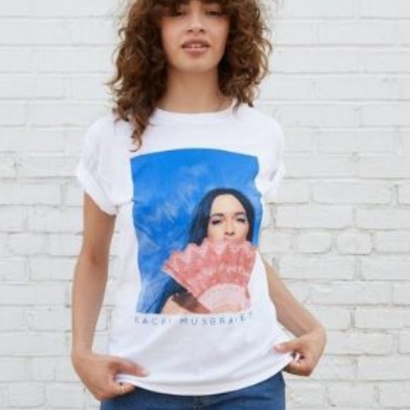 Graphic Tee T-Shirt Kacey Musgraves White A9 - Picture 1 of 8